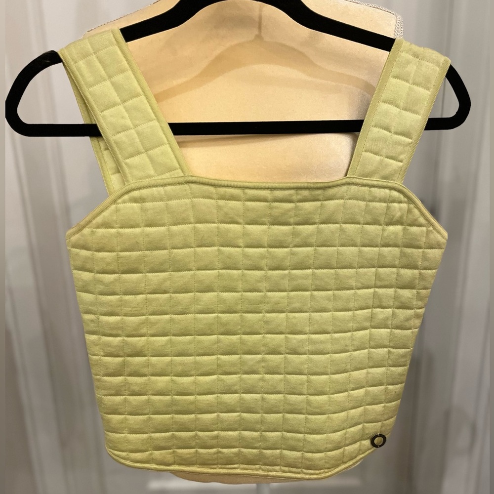 CHANEL green cotton tank top size 40